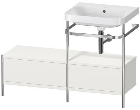 Duravit Waschtischset Happy D.2 Plus 1200x490mm taupe supermatt – Einrichtungssystem Nussbaum rechts