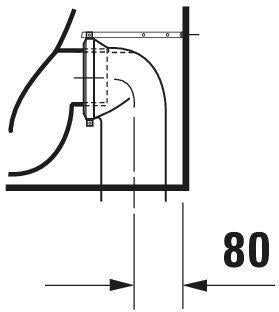 DURAVIT Stand-WC Starck 3 560 mm Tiefspüler, Abgang waagerecht, weiß