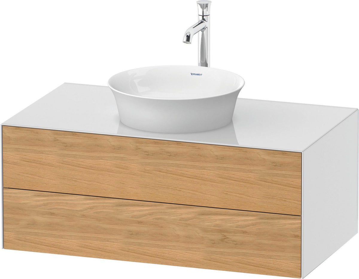 DURAVIT White Tulip Waschtischunterbau wandhängend 1000 mm, 2 Schubkästen, Weiß Seidenmatt