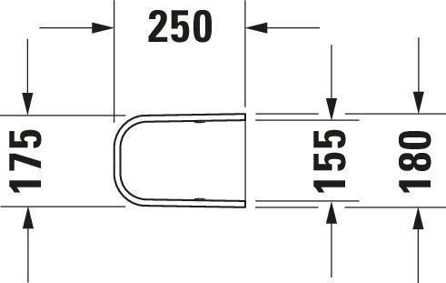 DURAVIT Halbsäule Happy D.2 für 070950, weiß WonderGliss – 280 x 180 x 280 mm, schmutzabweisend