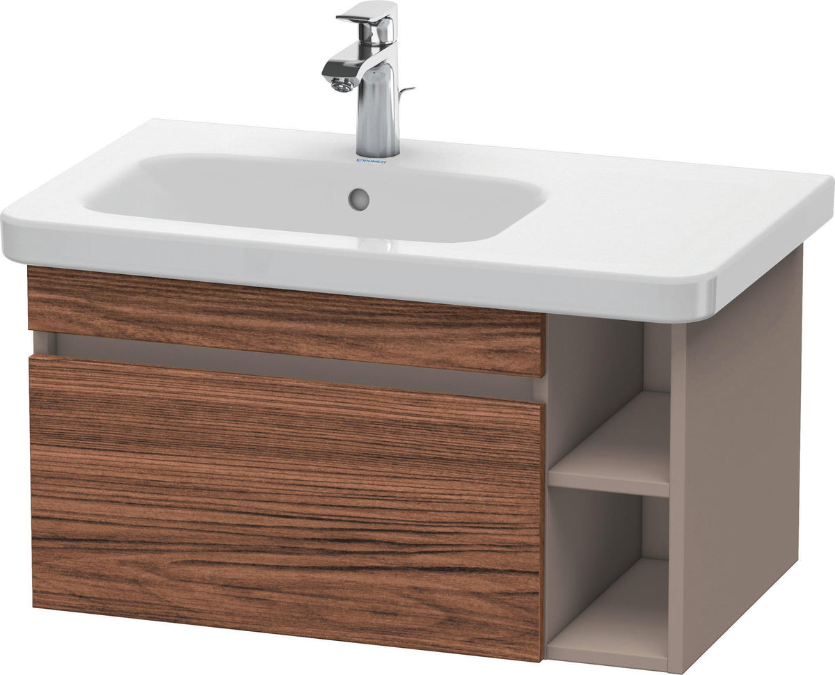 DURAVIT DuraStyle Waschtischunterbau 730 mm betongrau matt – wandhängend mit 1 Auszug & 2 offenen Fächern