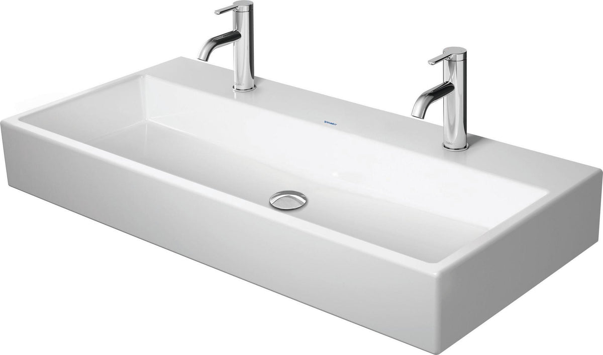 Duravit Waschtisch Vero Air 1000 mm mit Überlauf, 2 Hahnlöchern, 1 Becken, weiß