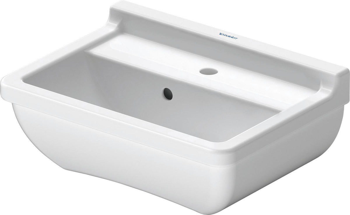 DURAVIT Handwaschbecken Starck 3 450 mm mit Überlauf, 1 Hahnloch, weiß