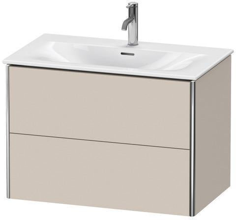 Duravit Waschtischunterbau XSquare 810 mm – Wandhängend, 2 Schubkästen, Seidenmatt