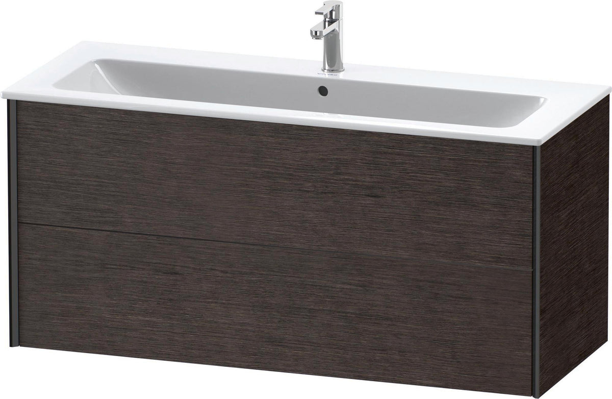 Duravit XViu Waschtischunterbau wandhängend 1210 mm, 2 Schubkästen, champagner matt/weiß matt