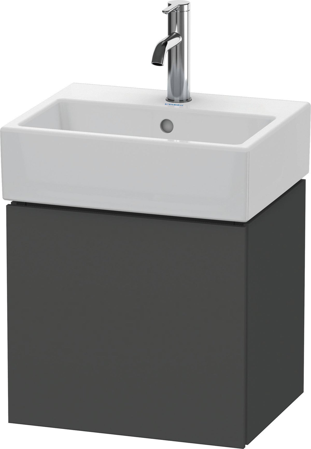Duravit L-Cube Waschtischunterbau 434 mm weiß matt, 1 Tür links, wandhängend