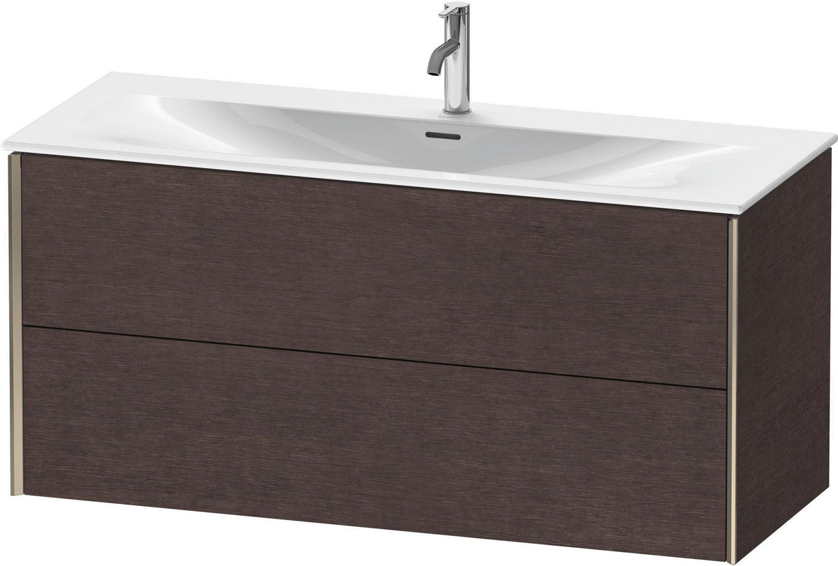 DURAVIT XViu Waschtischunterbau wandhängend 1210 mm, 2 Schubkästen, weiß matt – ohne Griff, mit Tip-On-Technik