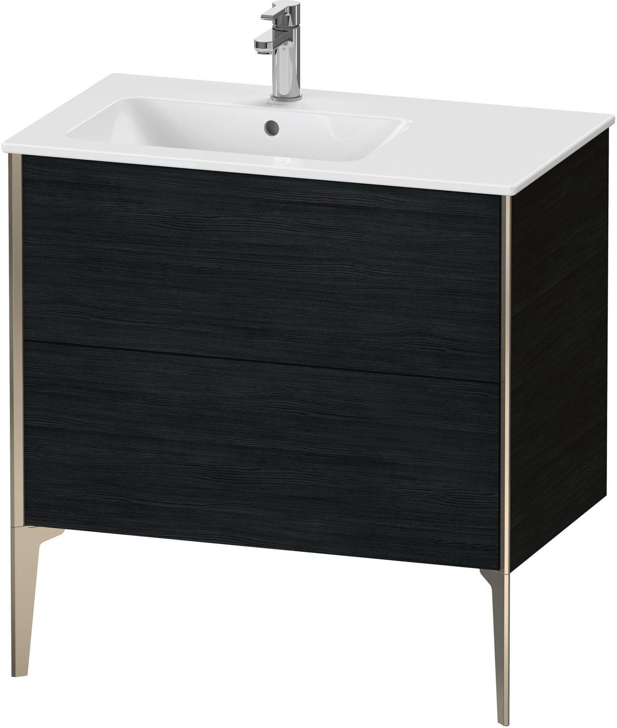 Duravit XViu Waschtischunterbau bodenstehend 810 mm mit 2 Auszügen, weiß matt, Tip-On Technik