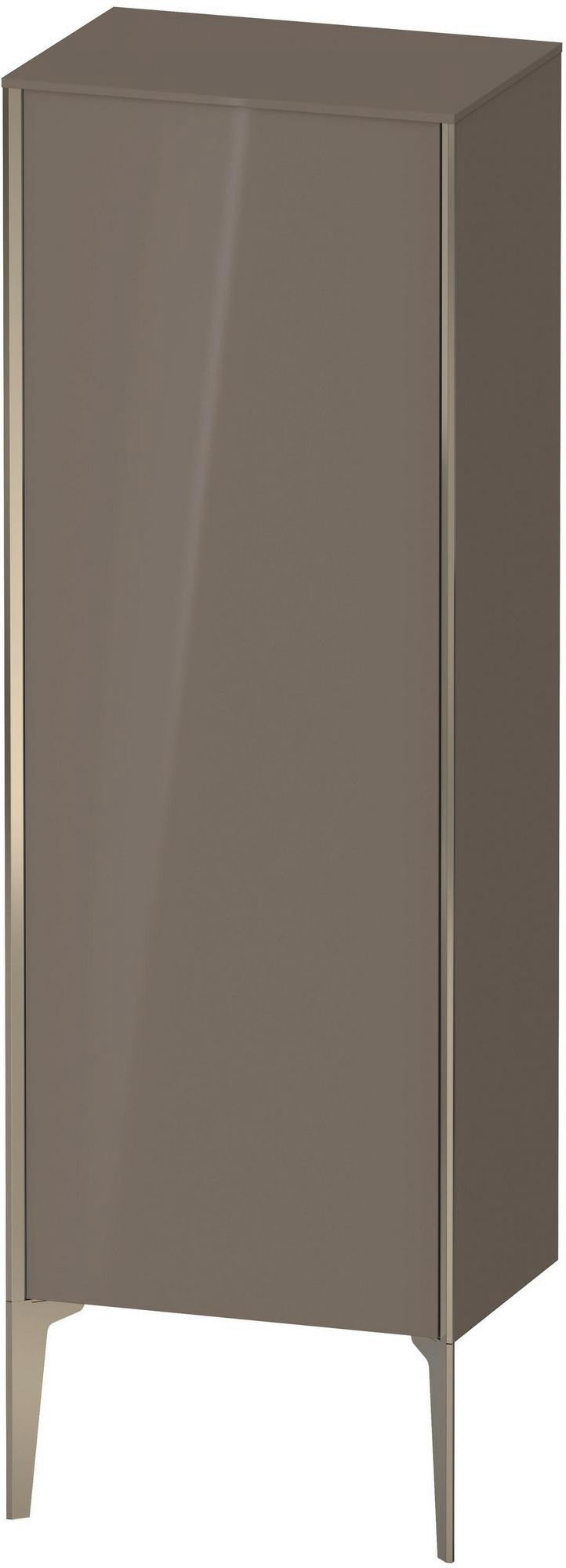 DURAVIT Halbhochschrank XViu 1330 mm, 1 Tür, dolomiti grey hochglanz, Push-Open & Soft-Close