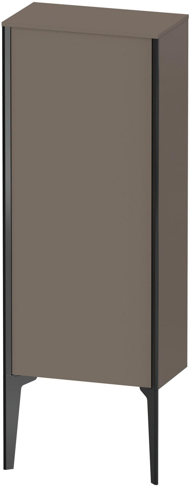 Duravit Halbhochschrank XViu 890 mm, flannel grey seidenmatt, 1 Tür rechts, Push-Open & Soft-Close