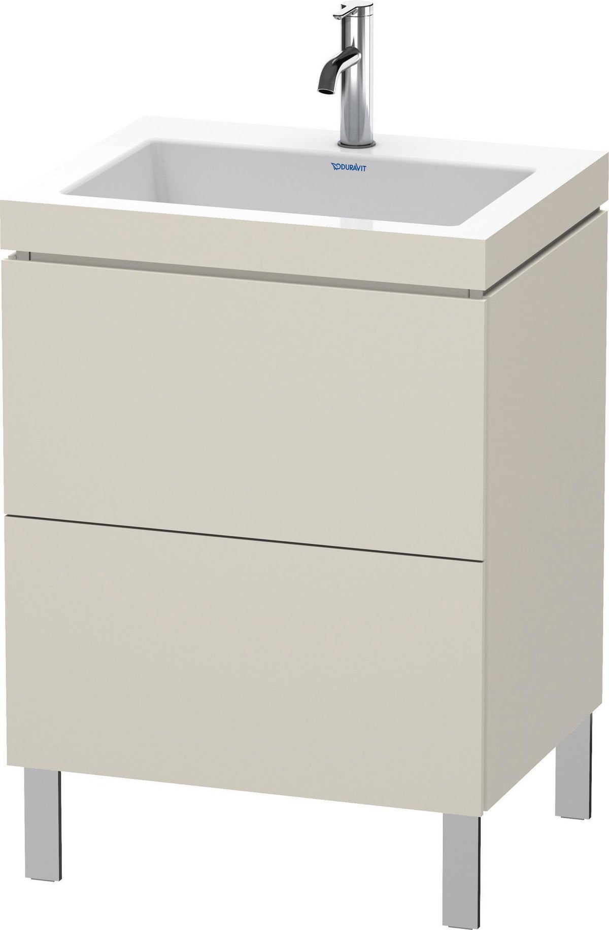 Duravit L-Cube Waschtischunterbau c-bonded 600 mm mit Tip-on und Soft-Close