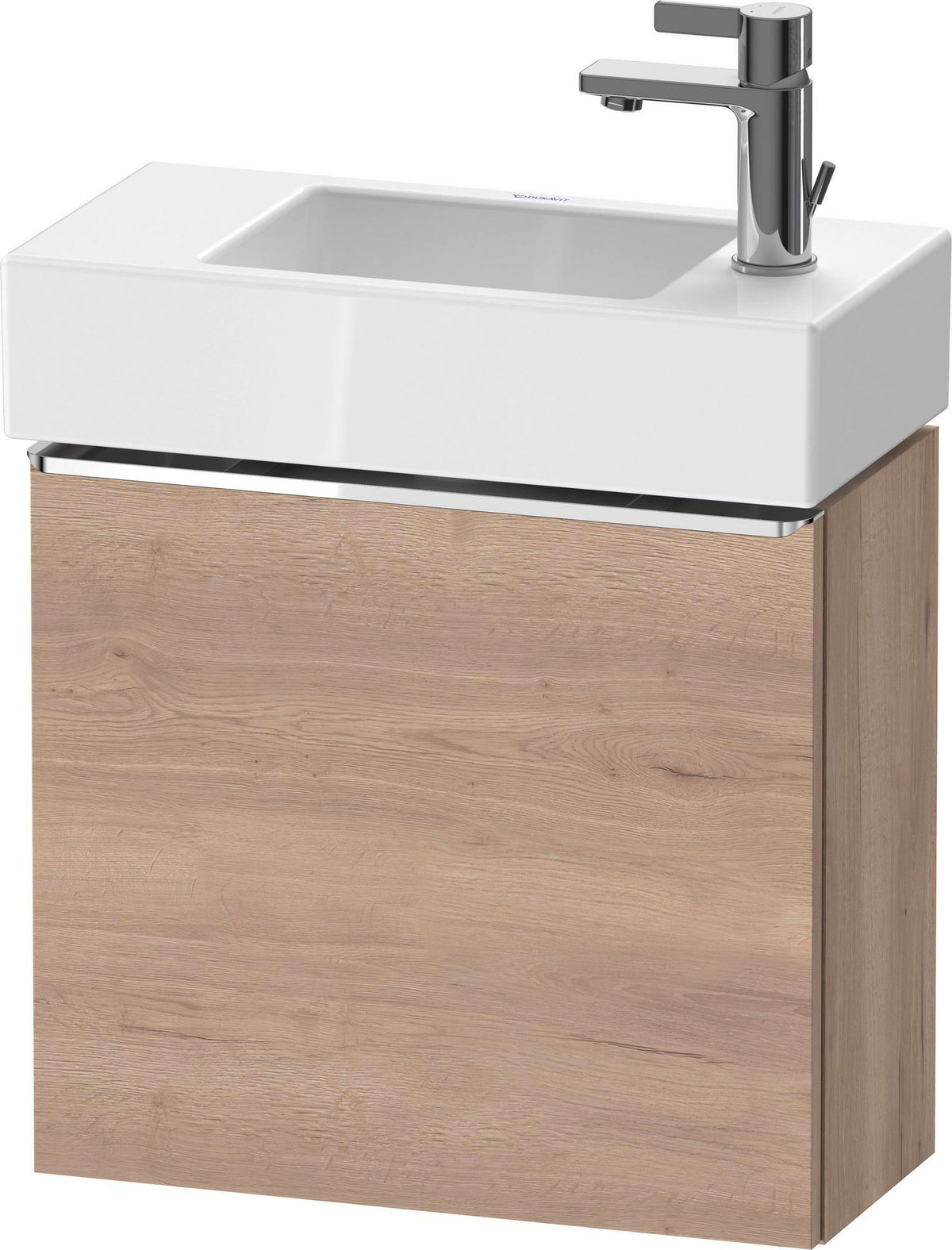 DURAVIT D-Neo Waschtischunterbau 484 mm Eiche Schwarz Matt, 1 Tür, Bronze Griff