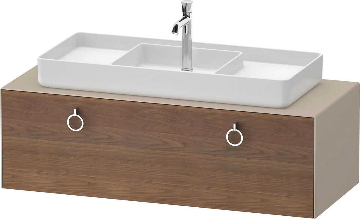 DURAVIT White Tulip Konsolen-Waschtischunterbau wandhängend 1300 mm Weiß Seidenmatt, 1 Auszug