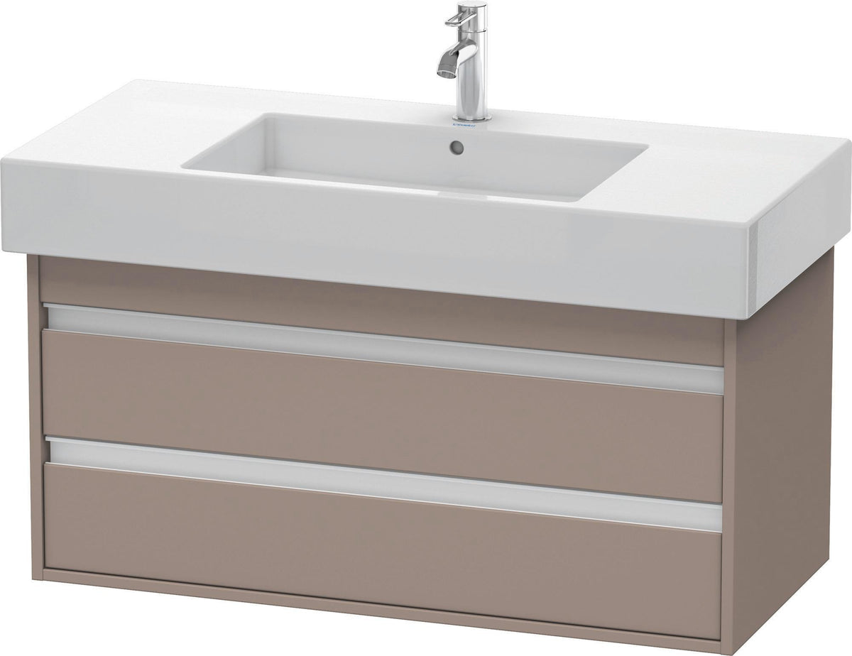 DURAVIT Ketho Waschtischunterbau 1000 mm wandhängend, 2 Schubkästen, basalt matt – mit Soft-Close