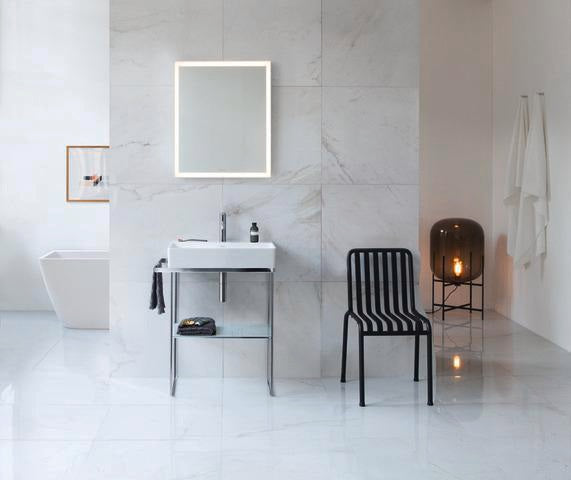 DURAVIT DuraSquare Waschtisch 500 mm weiß ohne Überlauf mit 1 Hahnloch für Möbelmontage