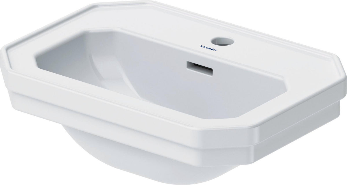 DURAVIT Handwaschbecken Serie 1930 500 mm mit Überlauf, 1 Hahnloch, weiß WonderGliss