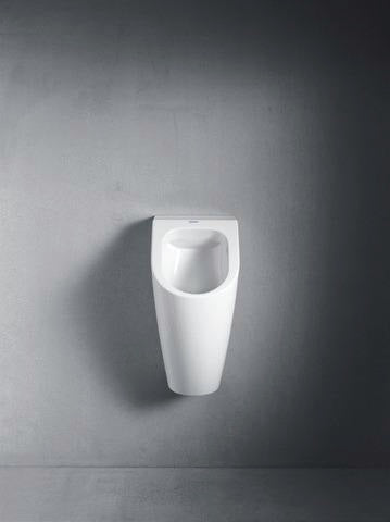 DURAVIT Urinal ME by Starck, spülrandlos, Zulauf hinten, ohne Fliege, weiß