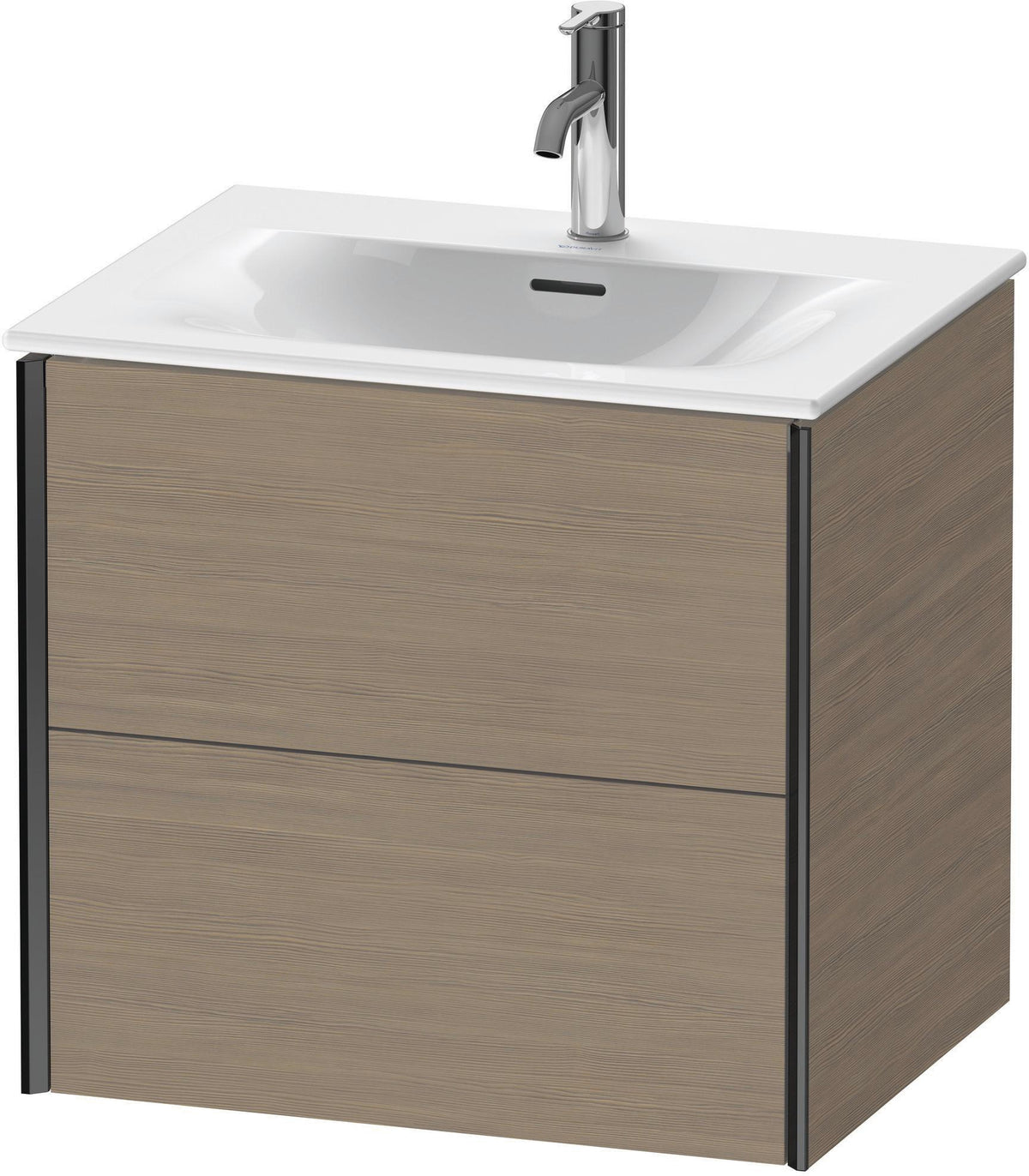 DURAVIT XViu Waschtischunterbau wandhängend 610 mm Eiche mit 2 Schubkästen und Tip-on Technik