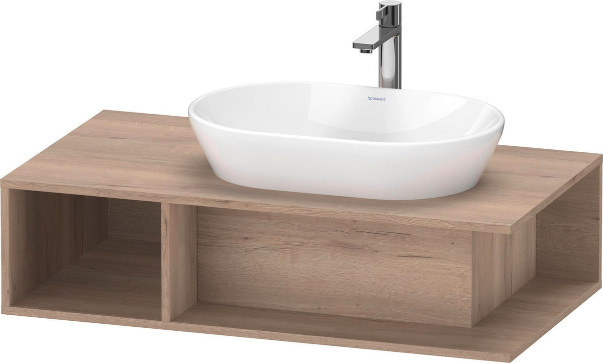 Duravit D-Neo Waschtischunterbau 800 mm Betongrau Matt – Wandhängend, 1 offenes Fach links