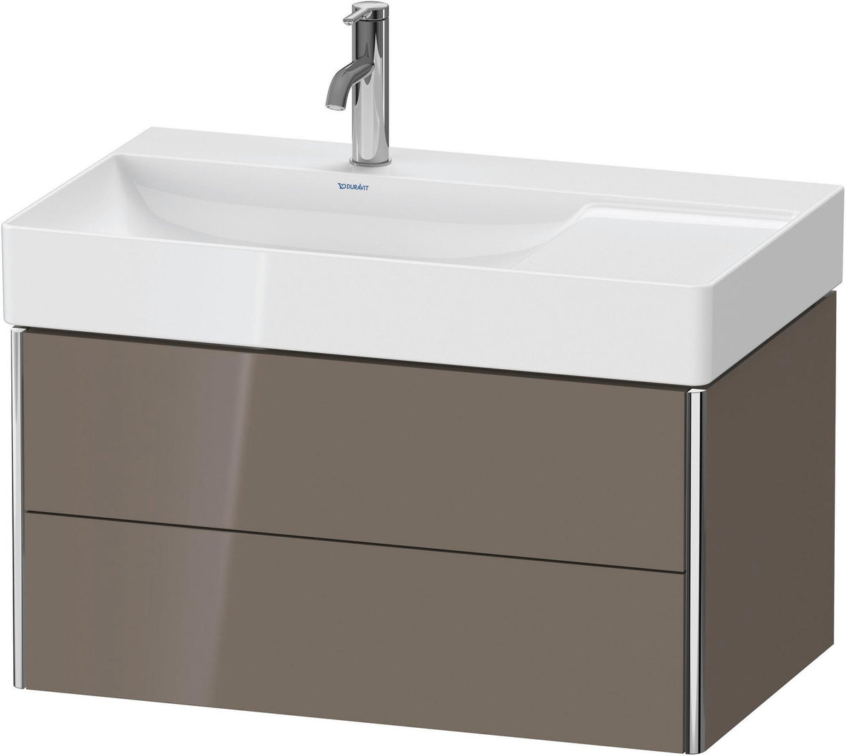 Duravit XSquare Waschtischunterbau 784 mm wandhängend, 2 Schubkästen, weiß matt, mit Tip-On-Technik