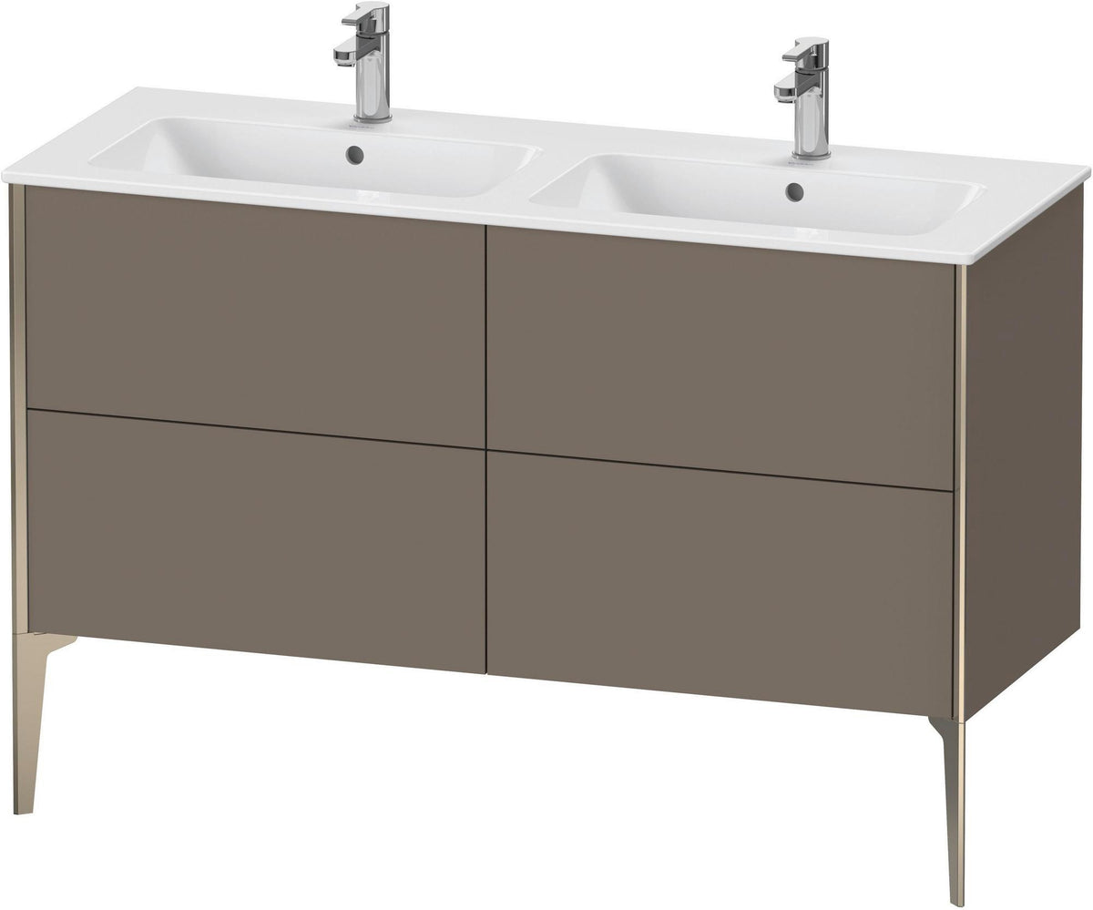 DURAVIT XViu Waschtischunterbau bodenstehend 1280 mm, 4 Auszüge, weiß matt – Tip-On