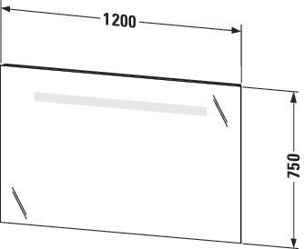 Duravit Ketho Spiegel mit Beleuchtung 650 mm, 9 W, Sensorschalter & Dimmfunktion, IP44