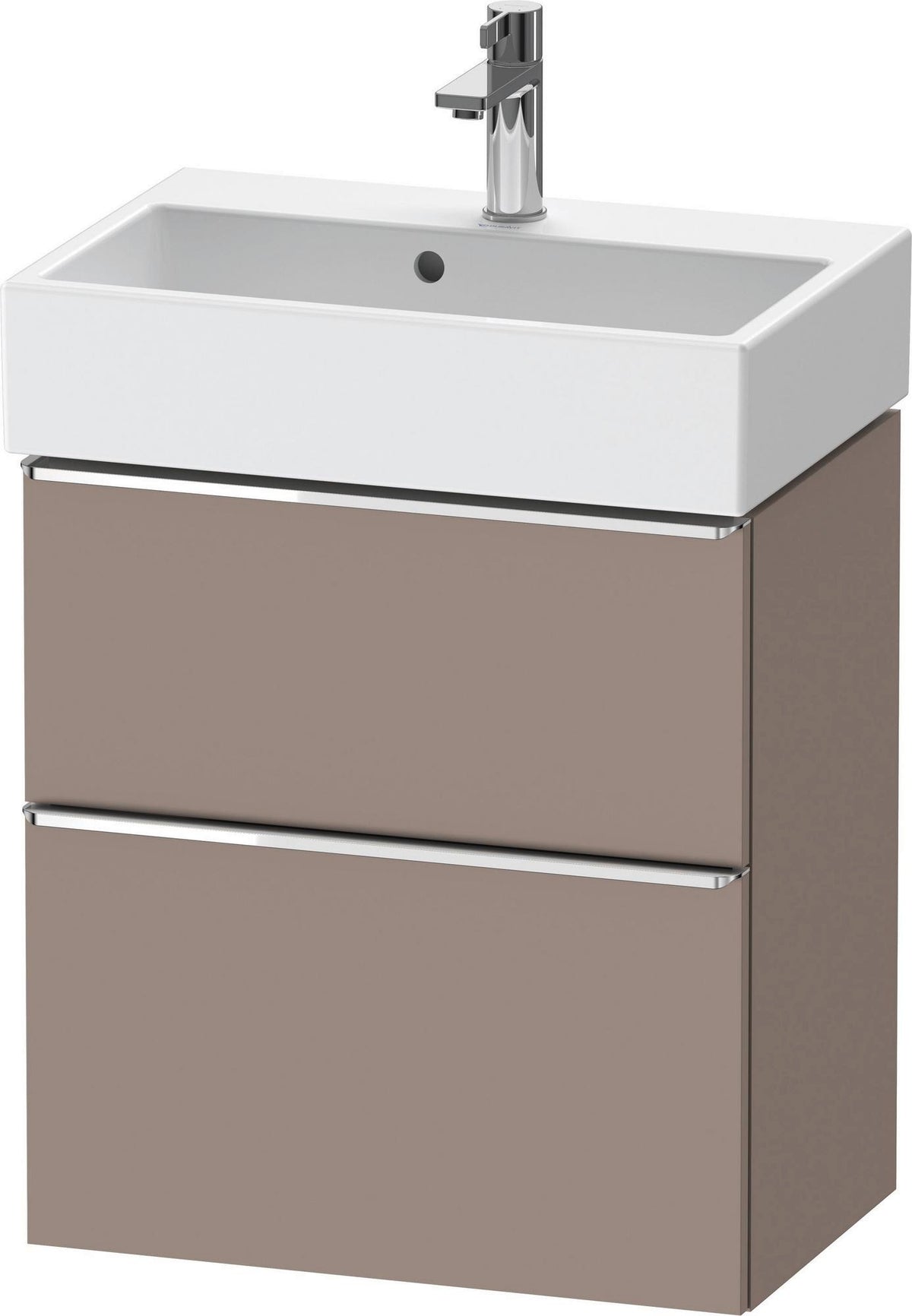 DURAVIT D-Neo Waschtischunterbau wandhängend Eiche Schwarz 584 mm mit Auszug und Schubkasten