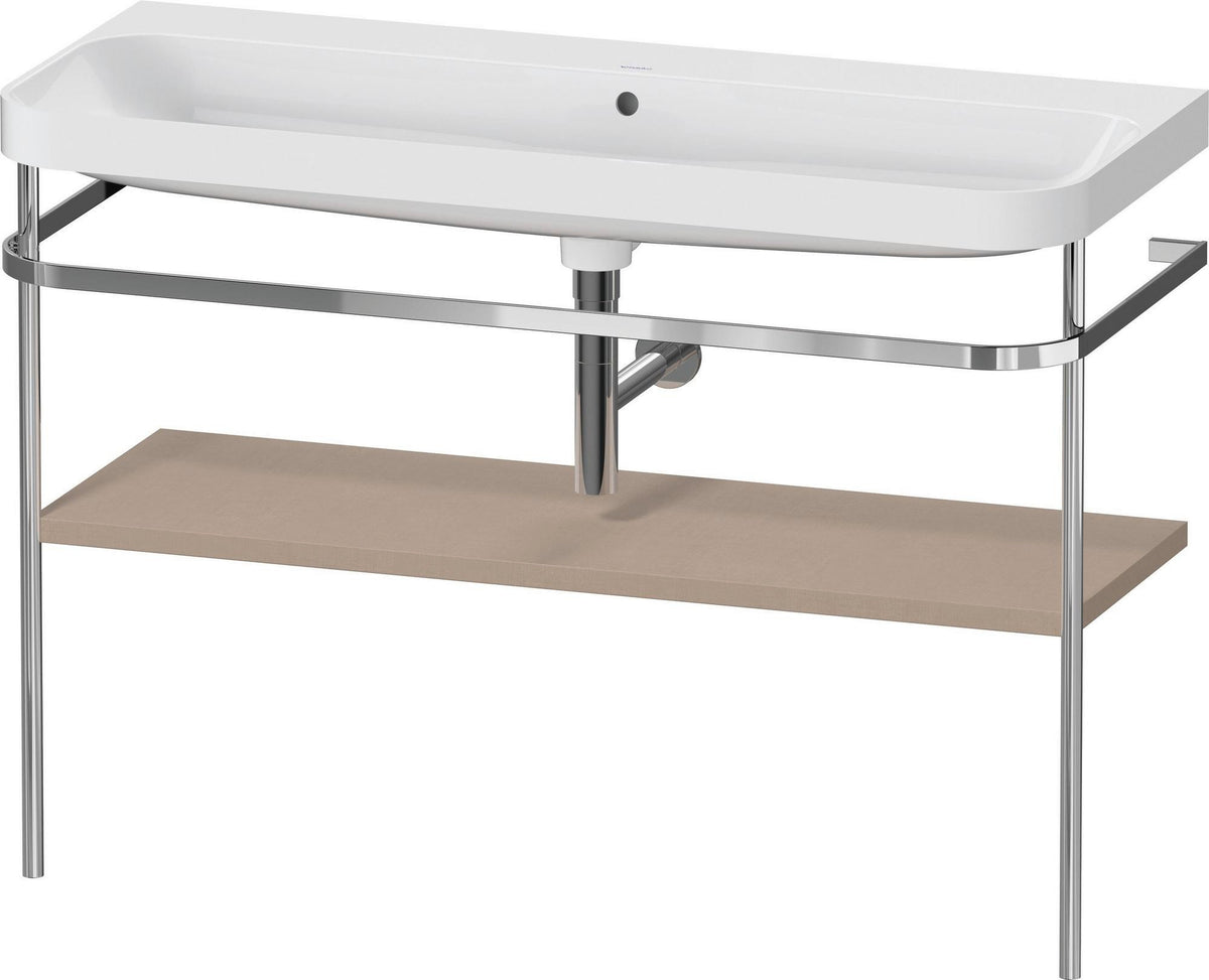 Duravit Happy D.2 c-shaped Waschtischset 1175 mm mit Metallkonsole und Waschschüssel