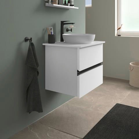 DURAVIT Sivida Waschtischset 680x500mm mit Konsole – Weiß, Aufsatzbecken, medizinische Ausführung