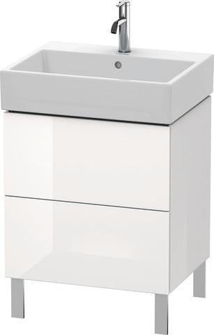 Duravit L-Cube Waschtischunterbau 584 mm taupe supermatt mit Tip-On-Technik