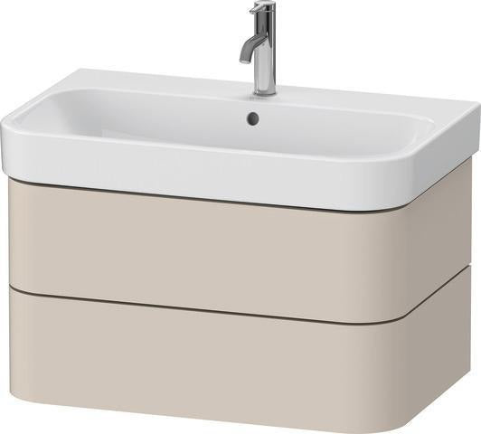 Duravit Waschtischunterbau Happy D.2 Plus 775 mm taupe supermatt mit Tip-On-Technik