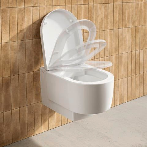 DURAVIT Balcoon WC-Sitz mit Absenkautomatik, Duroplast, Edelstahl-Scharniere, Weiß Matt