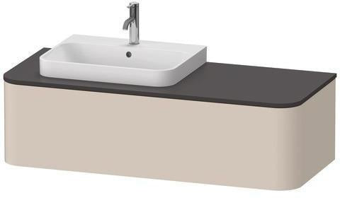 Duravit Waschtischunterbau Happy D.2 Plus 1300 mm taupe supermatt mit Tip-On-Technik