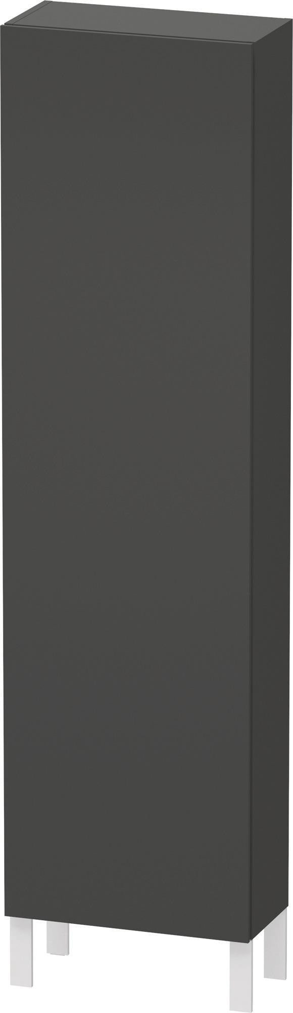 DURAVIT L-Cube Hochschrank 500 mm graphit matt – 1 Tür, Soft-Close, wandhängend