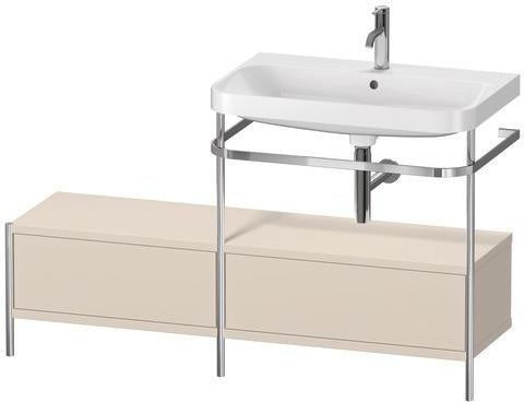 Duravit Happy D.2 Plus Waschtischunterbau 1400 mm mit Metallkonsole und Keramikwaschtisch