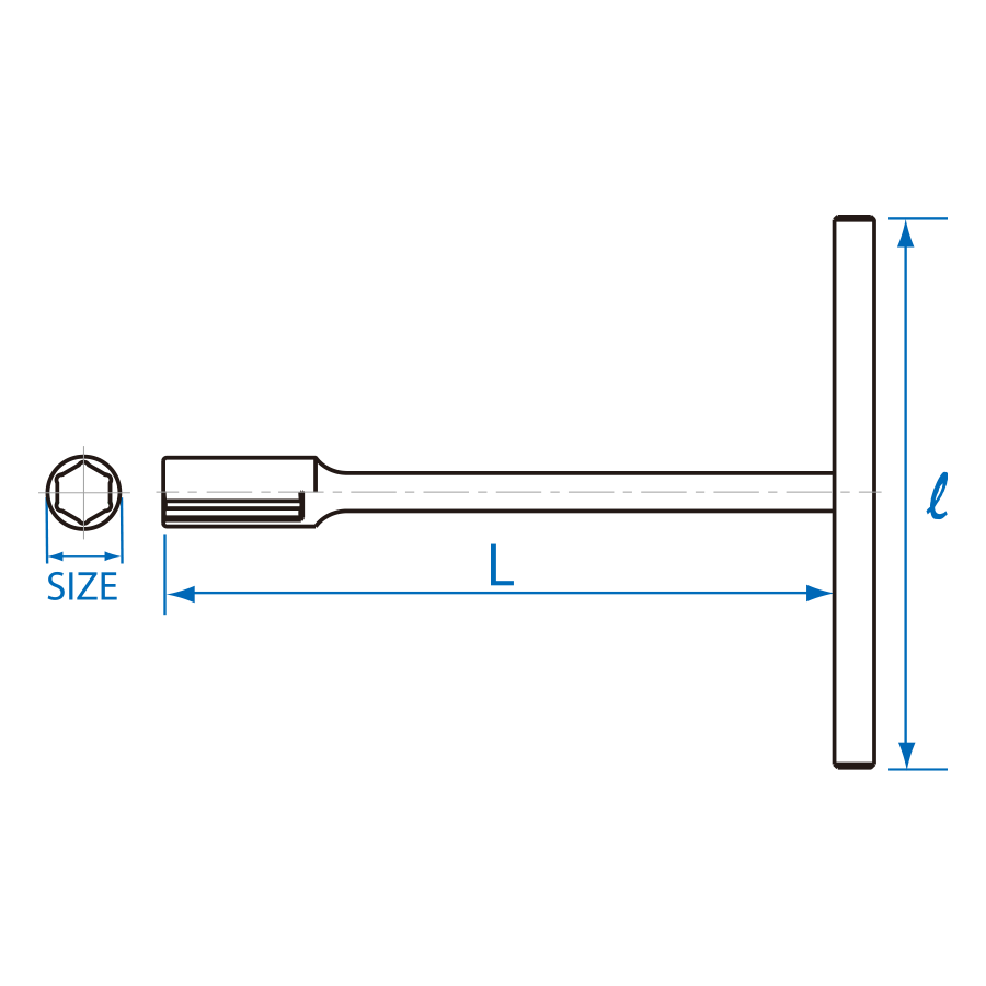 KING TONY Profi-Werkzeuge - T-Griff-Steckschlüssel Metrisch 11mm 118411M