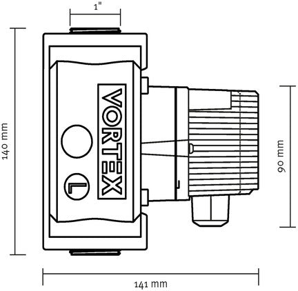 Vortex Brauchwasserpumpe BWO 200 BLUEONE ohne Regelmodul – Hocheffiziente Zirkulationspumpe mit ECM-Technologie