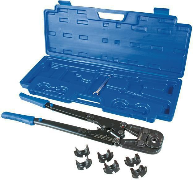 MULTITUBO Handpresszange 16-32 mm – Profi-Werkzeug mit Presswechseleinsätzen im Koffer