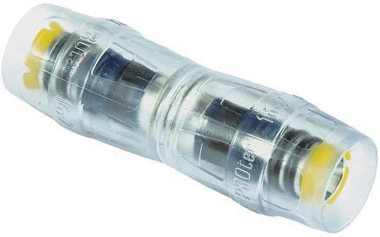 MULTITUBO Steck-Kupplung 16x16 mm – Messing-Fitting mit transparenter Kontrollhülse