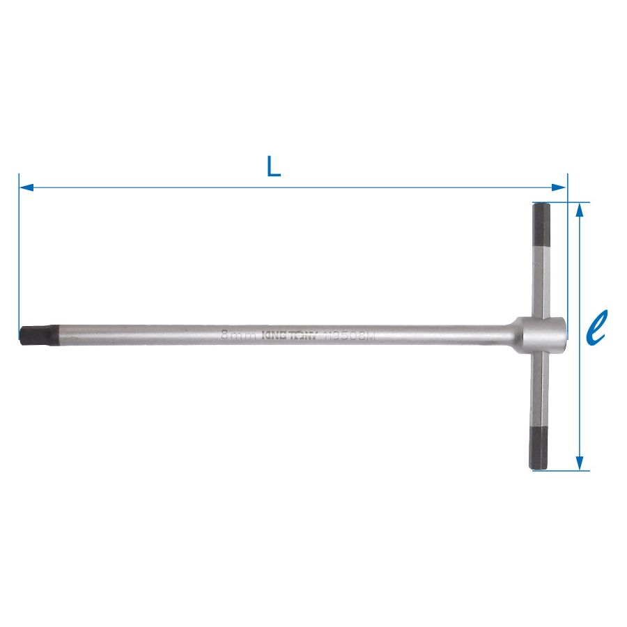 KING TONY Profi-Werkzeuge - T-Griff 6-Kantschlüssel - 8 mm 119508M