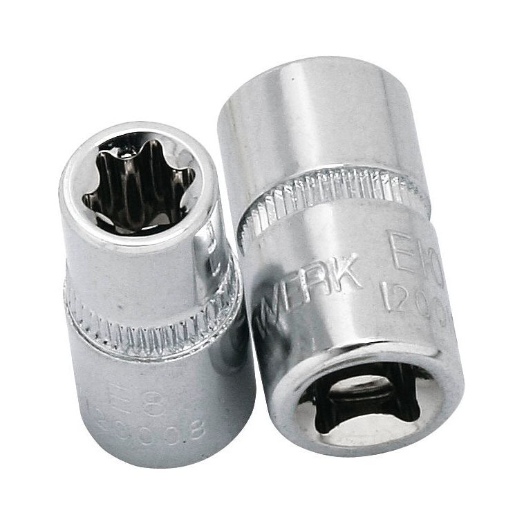 Capri Tools Steckschlüsseleinsatz E8 - 1/4" Antrieb, WaveDrive, Aus Chrom-Vanadium-Stahl