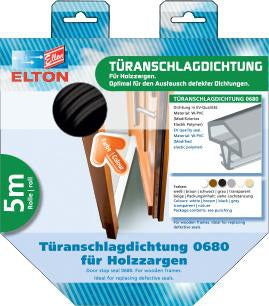 ELLEN Türanschlagdichtung 680 EV PVC weiß 5 m zum Einfräsen – Falzbreite 12 mm