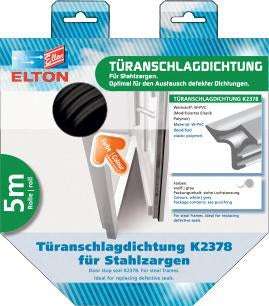 ELLEN Türanschlagdichtung K2378 Stahlzargendichtung 5 m W-PVC zum Einstecken