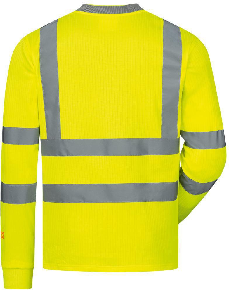SAFESTYLE Warnschutz-Langarm-T-Shirt OLEAS Gr. M gelb – UV-Schutz UPF 40+ & EN ISO 20471 Kl. 2