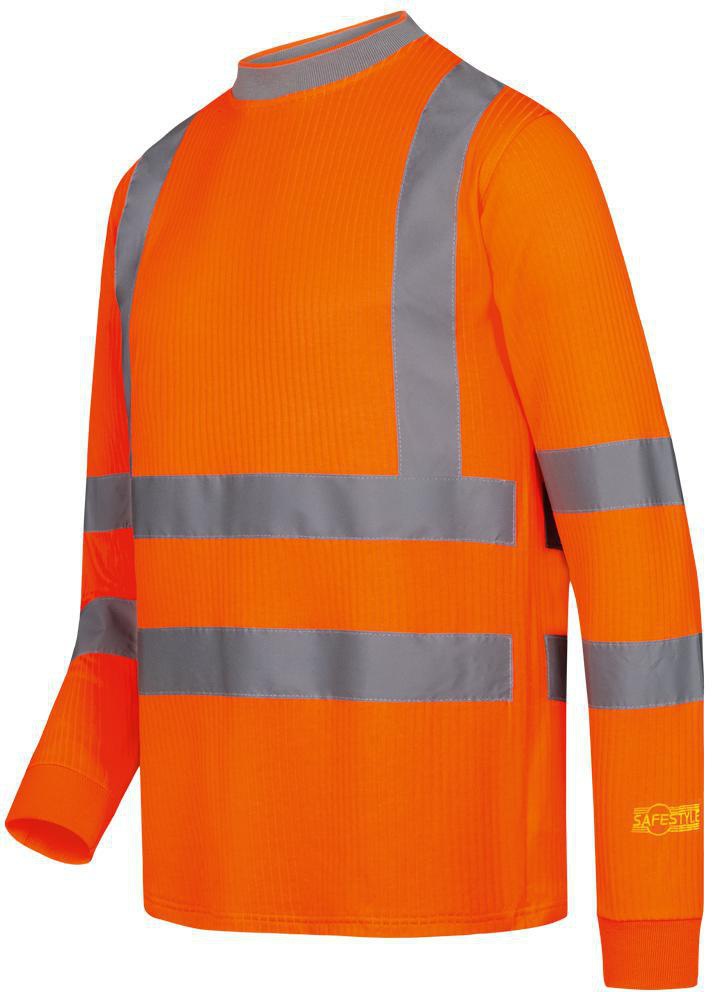 SAFESTYLE Warnschutz-Langarm-T-Shirt OLEAS Gr. M gelb – UV-Schutz UPF 40+ & EN ISO 20471 Kl. 2