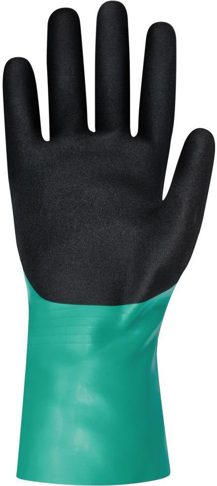 STRONGHAND Chemiehandschuhe CLARINGTON Gr.10 grün/schwarz EN 407/EN 388/EN 374 – 12 Paar
