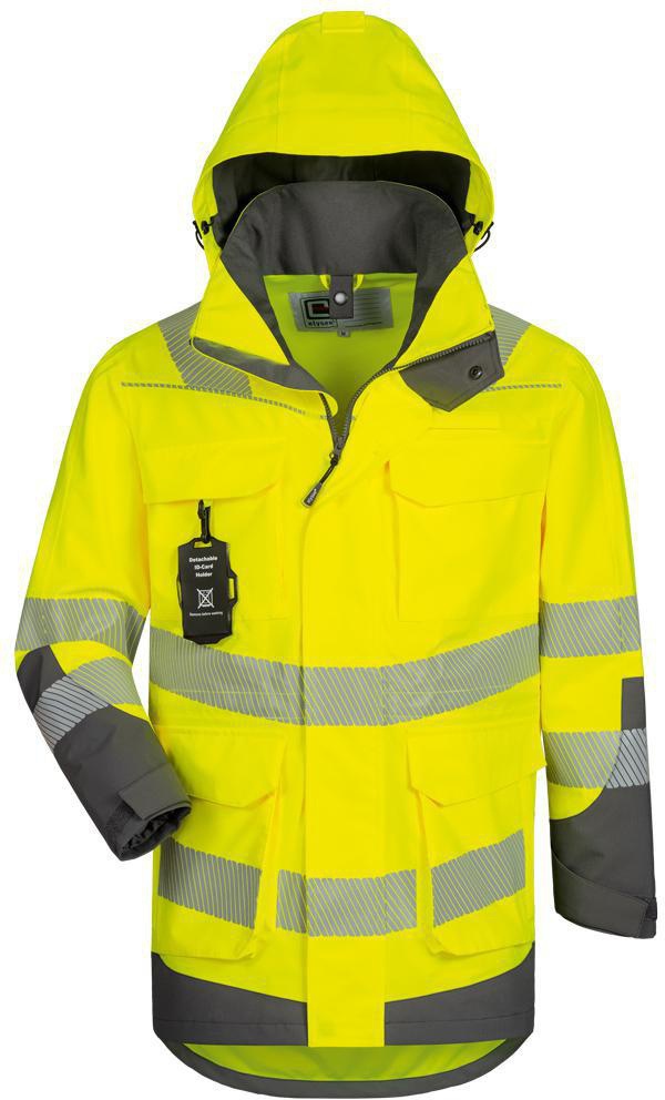 Warnschutzparka ARWID Gr.XXL gelb/grau von ELYSEE – EN ISO 20471 Kl. 3, wasserdicht, atmungsaktiv