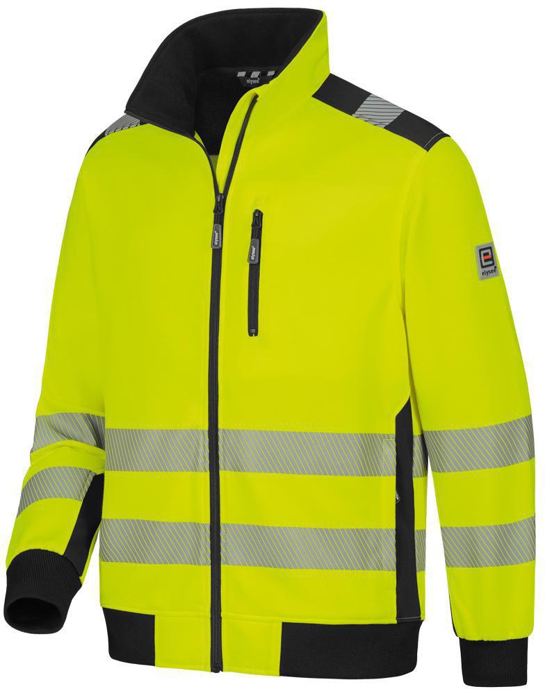 Warnschutz-Sweatjacke DEMINO gelb/schwarz ELYSEE – EN ISO 20471, Gr. XXL
