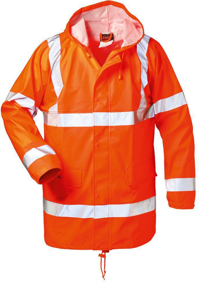 Warnschutzjacke FINN Größe M fluoreszierend orange von NORWAY – EN ISO 20471 Klasse 3, wasserdicht