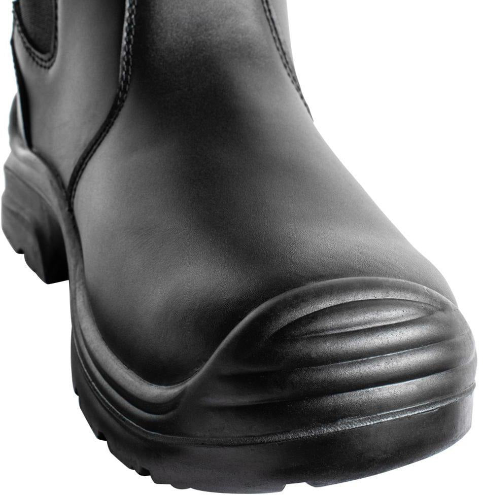 Sicherheitsstiefel MERSEY von WICA – S7 SC FO SR, schwarzes Leder, Gr. 40, Weite 11,5